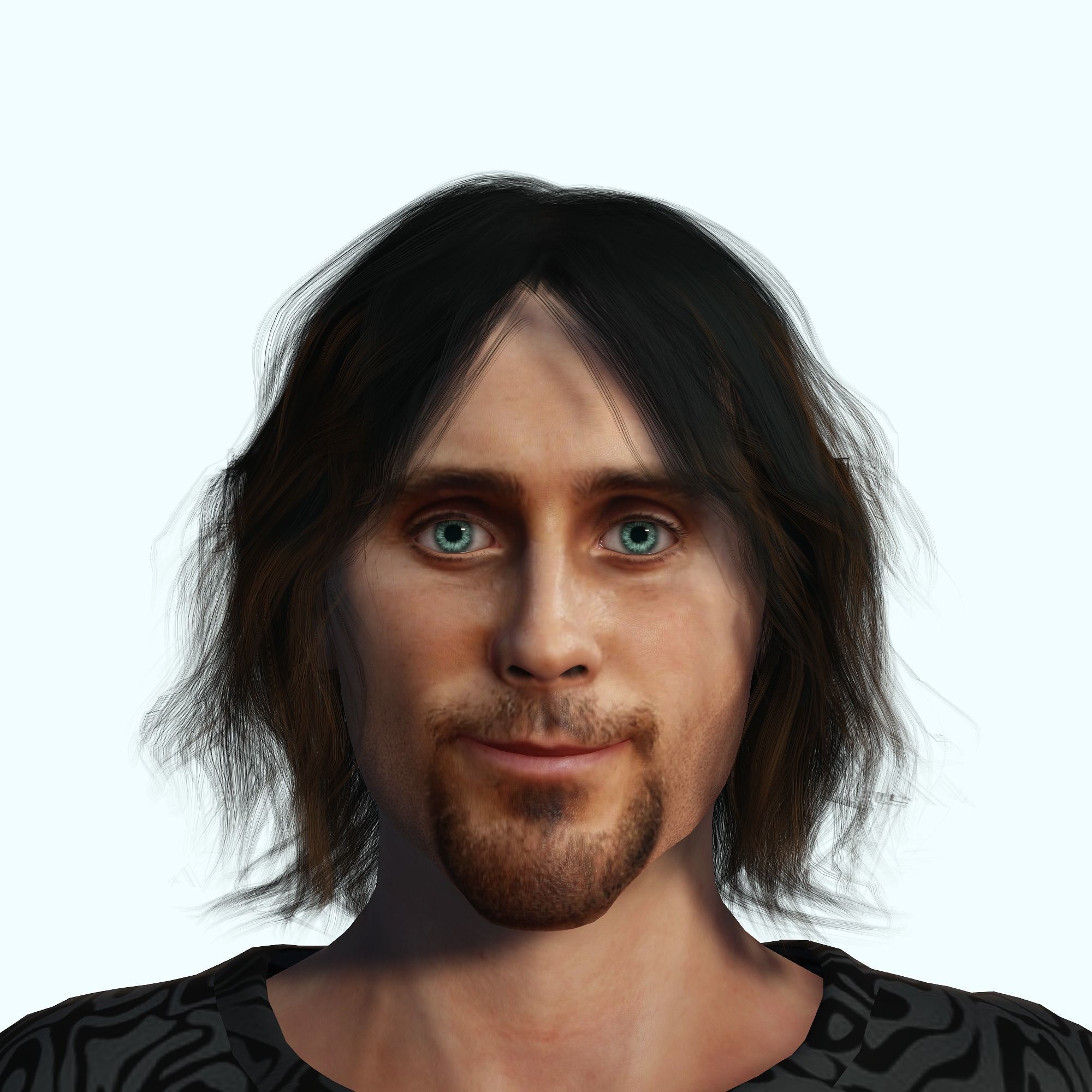 Jared Leto 3D Rigged model ready for animation Low-poly 3D model_10