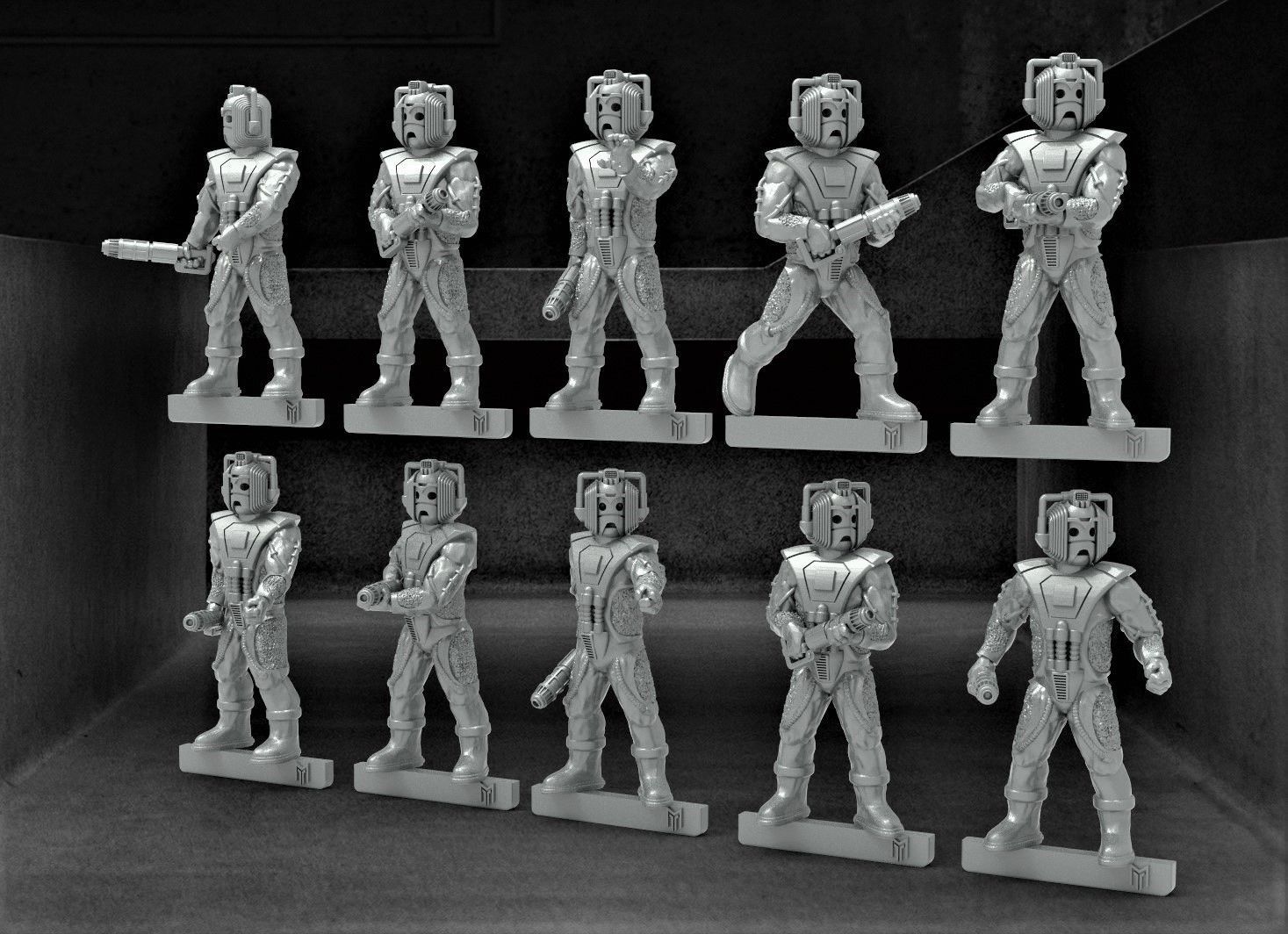 Dr Who 28mm Cyber Men Miniatures 3D Printable 3D model 3D printable ...