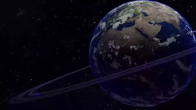 Alpha Earth planet 3D model