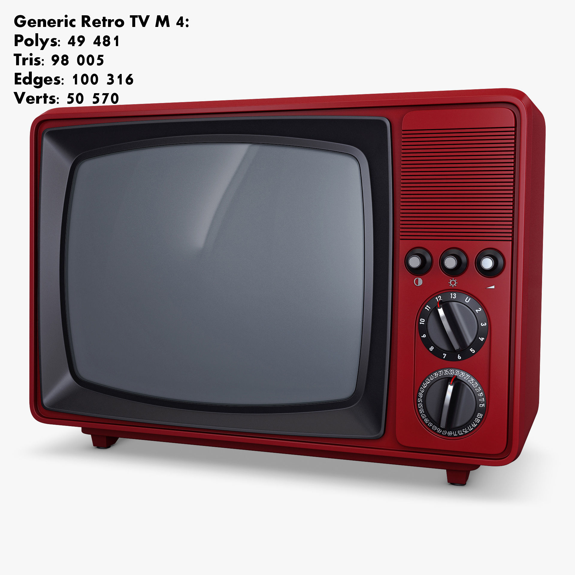 Retro Portable Television Collection volume 1 3D model_113