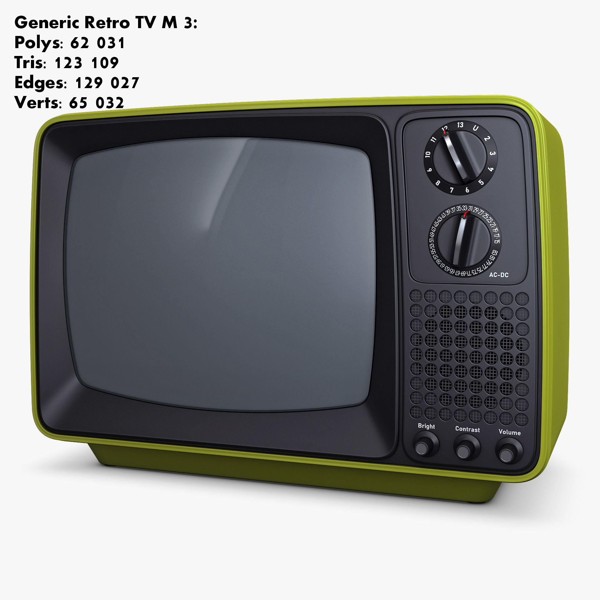 Retro Portable Television Collection volume 1 3D model_74