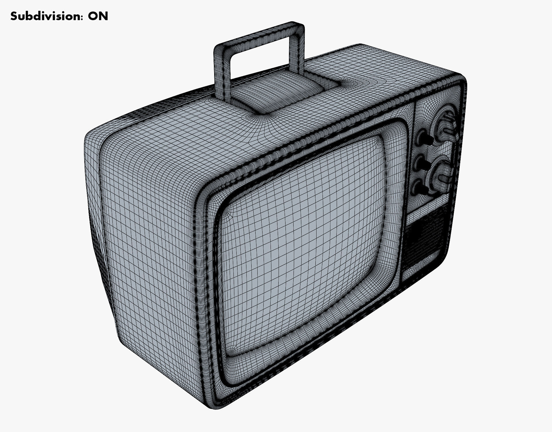 Retro Portable Television Collection volume 1 3D model_17