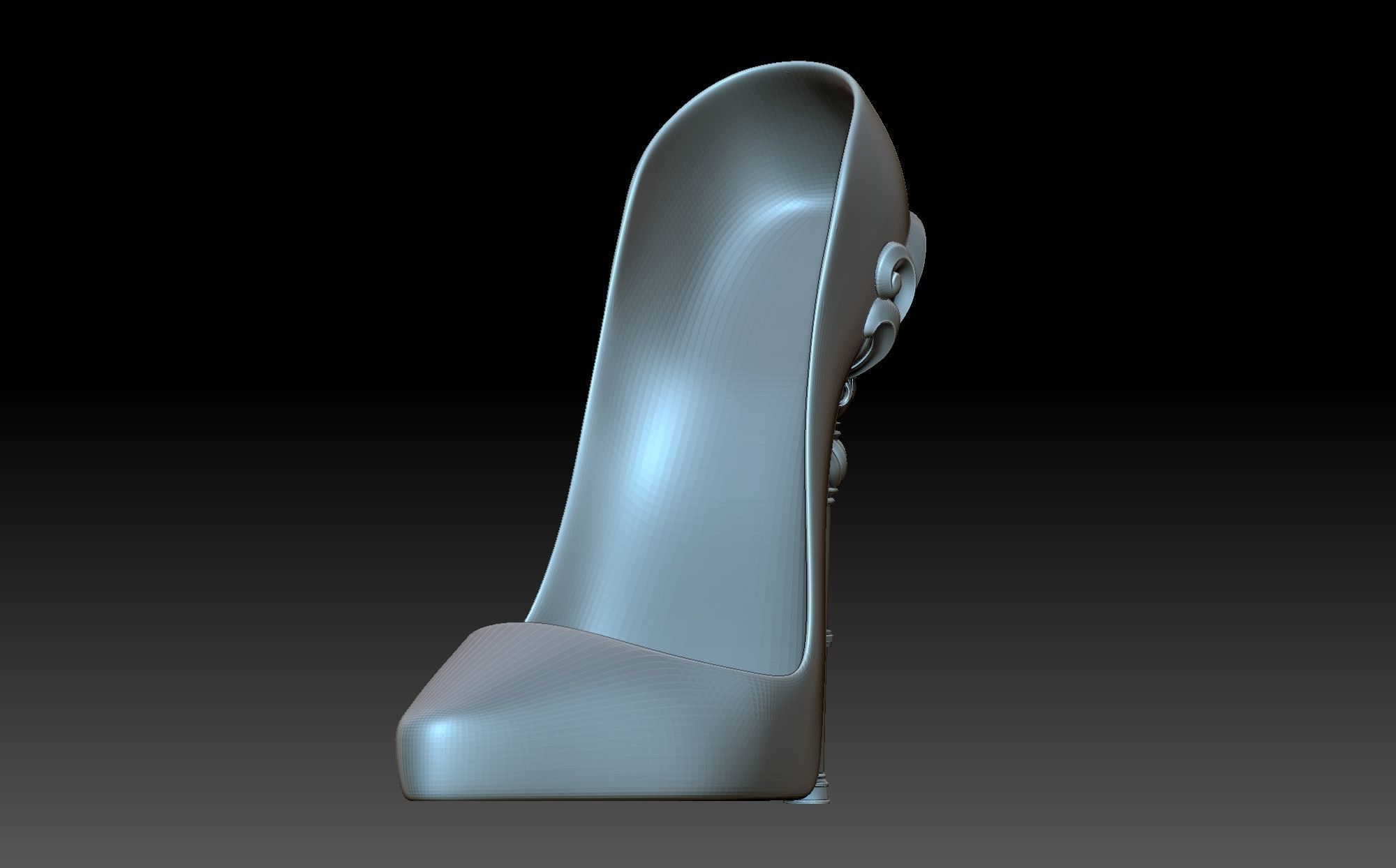 Slipper high heeled shoe 3D print model_5