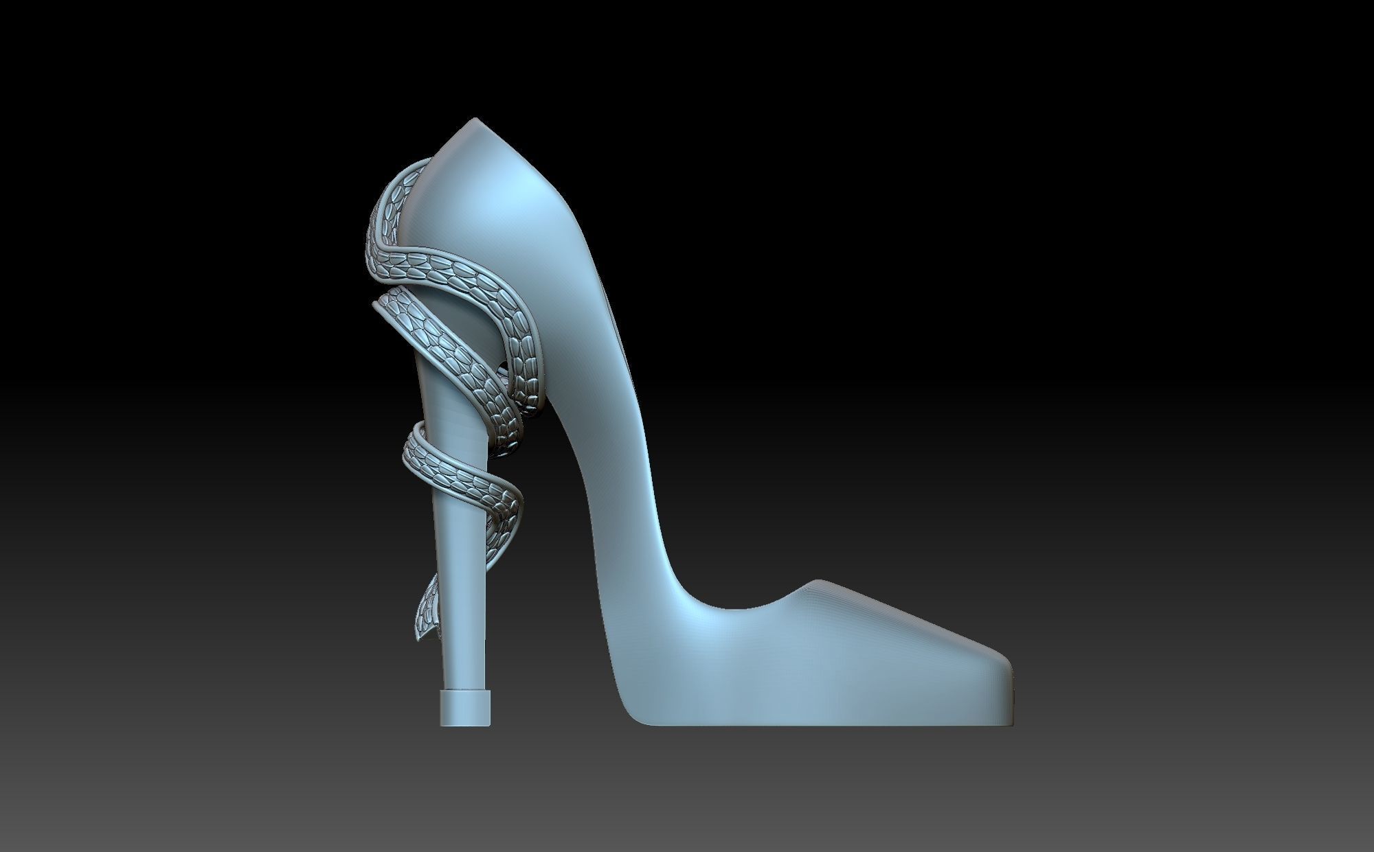 Slipper octopus high heel 3D print model_4