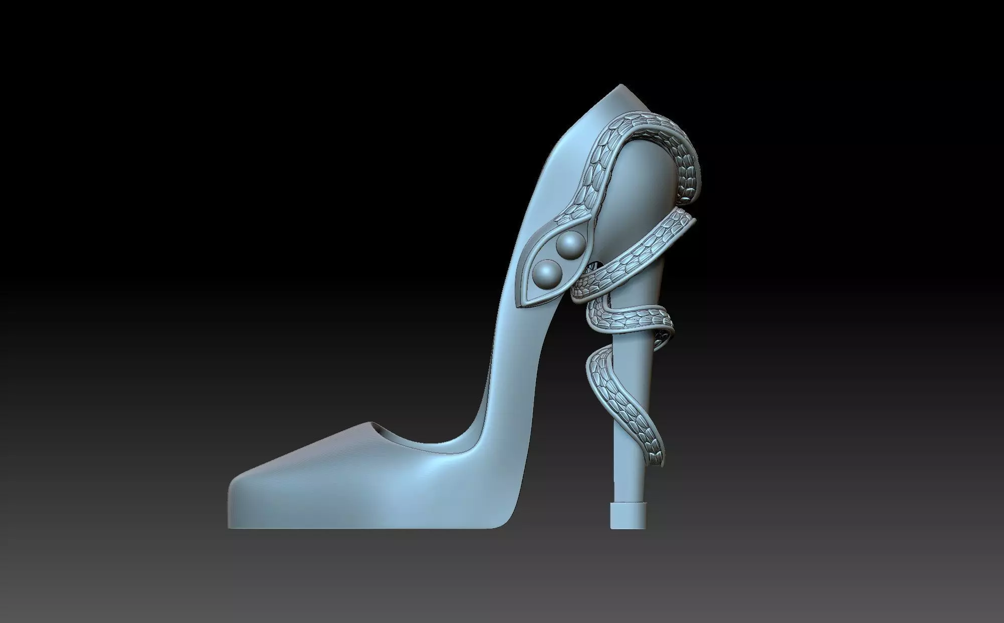 Slipper octopus high heel 3D print model_0