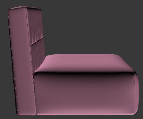 Sofa double seater Low-poly 3D model_9