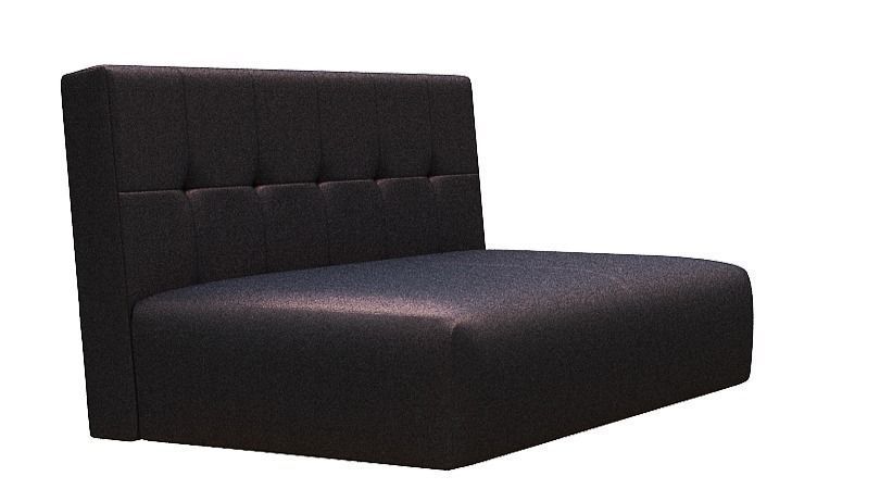Sofa double seater Low-poly 3D model_2