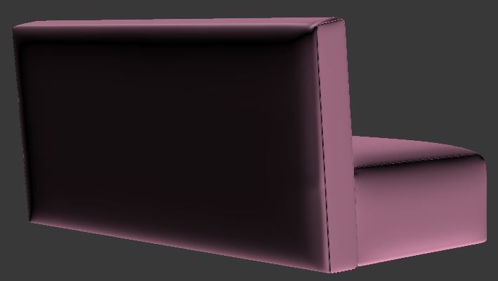 Sofa double seater Low-poly 3D model_10