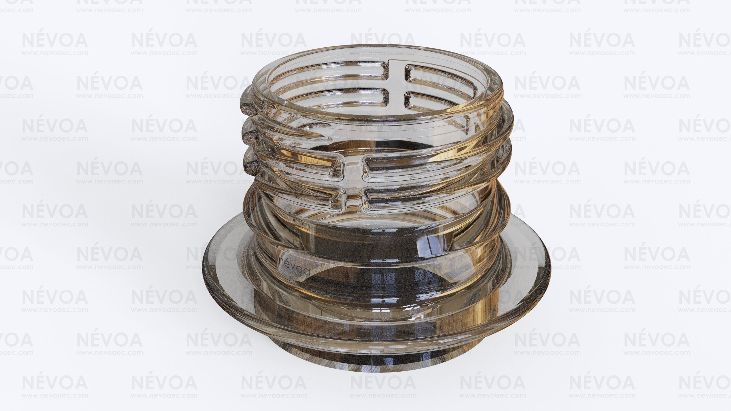 Neck finish - PCO 1820 - voluntary standard 28 mm CSD finish 3D model_1