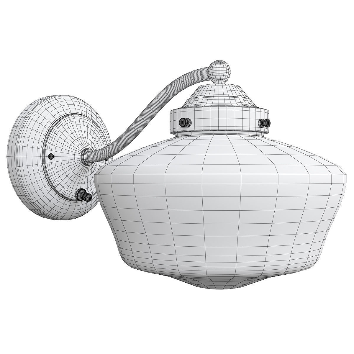 ROSE CITY FITTER ARCHED SCONCE Low-poly 3D model_1