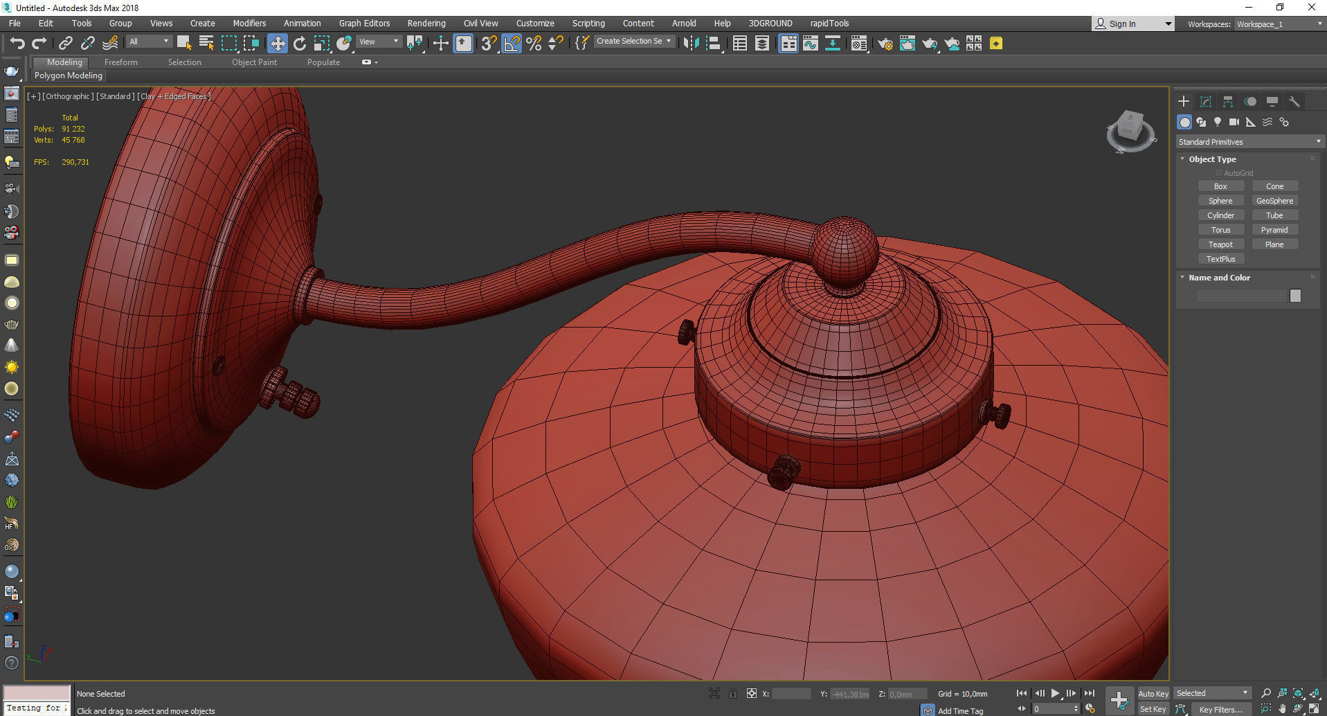 ROSE CITY FITTER ARCHED SCONCE Low-poly 3D model_4