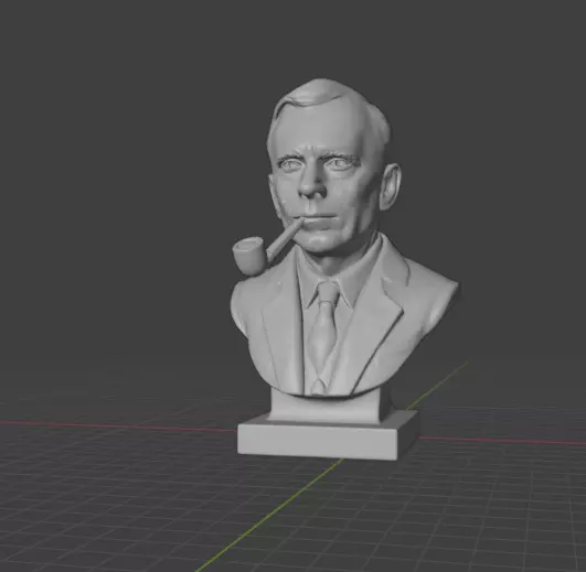 Edwin Hubble 3D print model_14