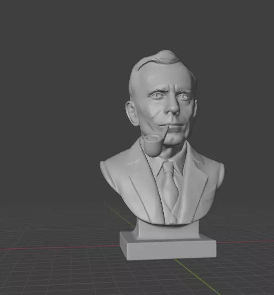 Edwin Hubble 3D print model_2