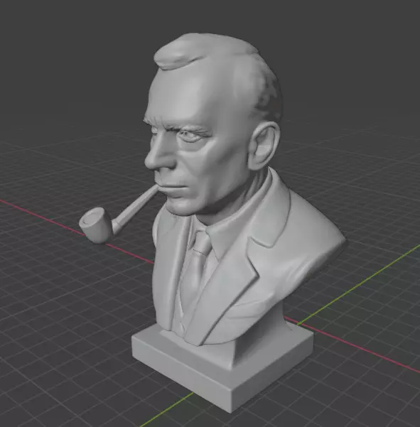 Edwin Hubble 3D print model_5