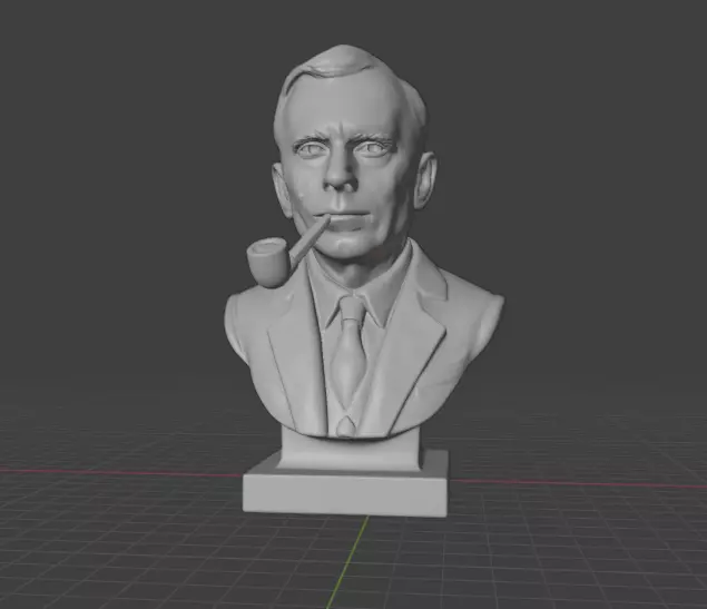 Edwin Hubble 3D print model_11