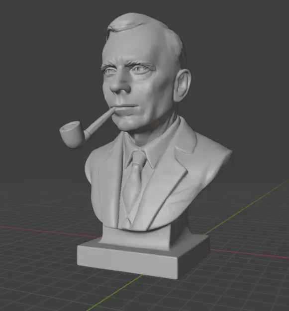 Edwin Hubble 3D print model_13