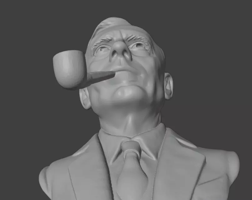 Edwin Hubble 3D print model_21