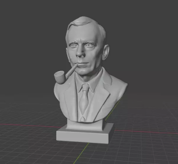 Edwin Hubble 3D print model_3