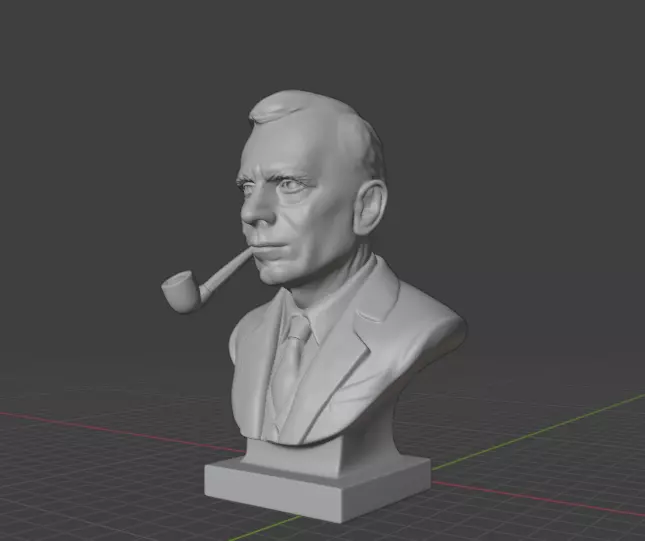 Edwin Hubble 3D print model_9
