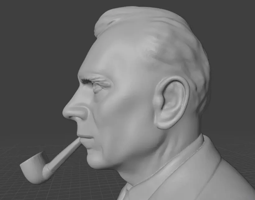 Edwin Hubble 3D print model_19