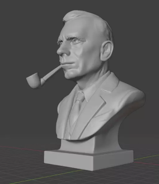 Edwin Hubble 3D print model_4
