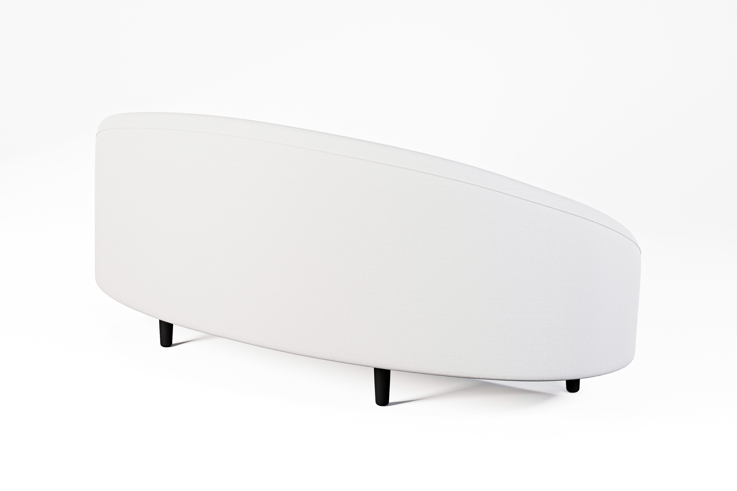 White Sofa Low-poly 3D model_7