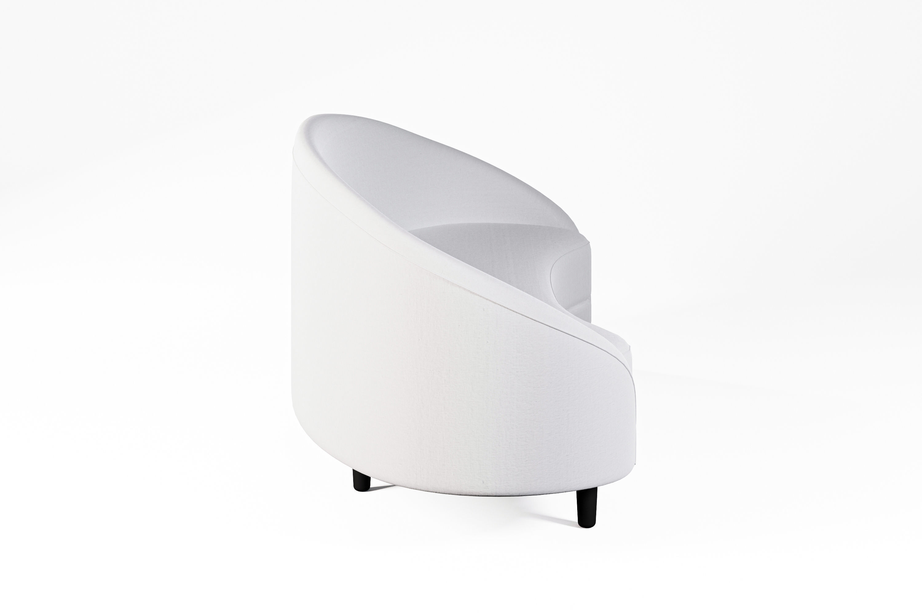 White Sofa Low-poly 3D model_5