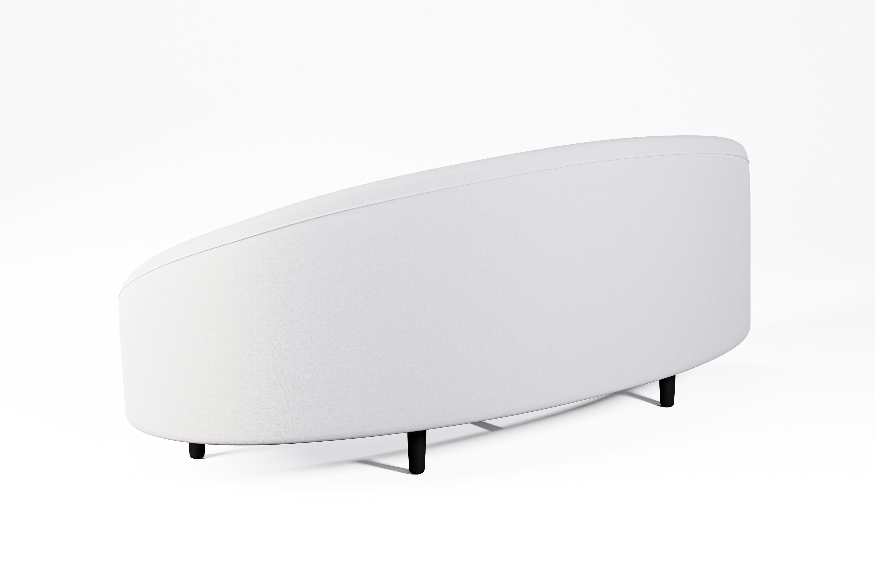 White Sofa Low-poly 3D model_11