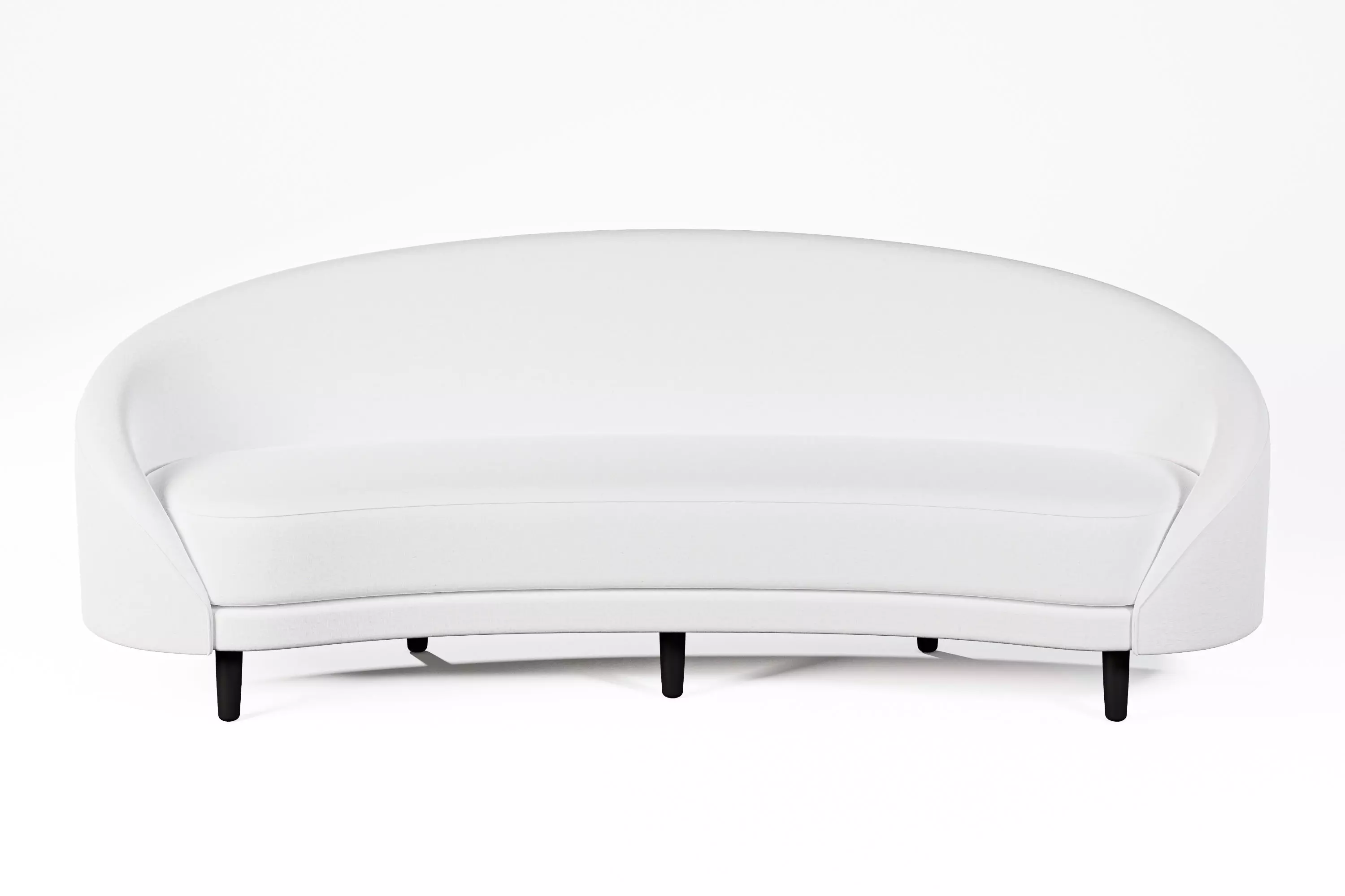 White Sofa Low-poly 3D model_0