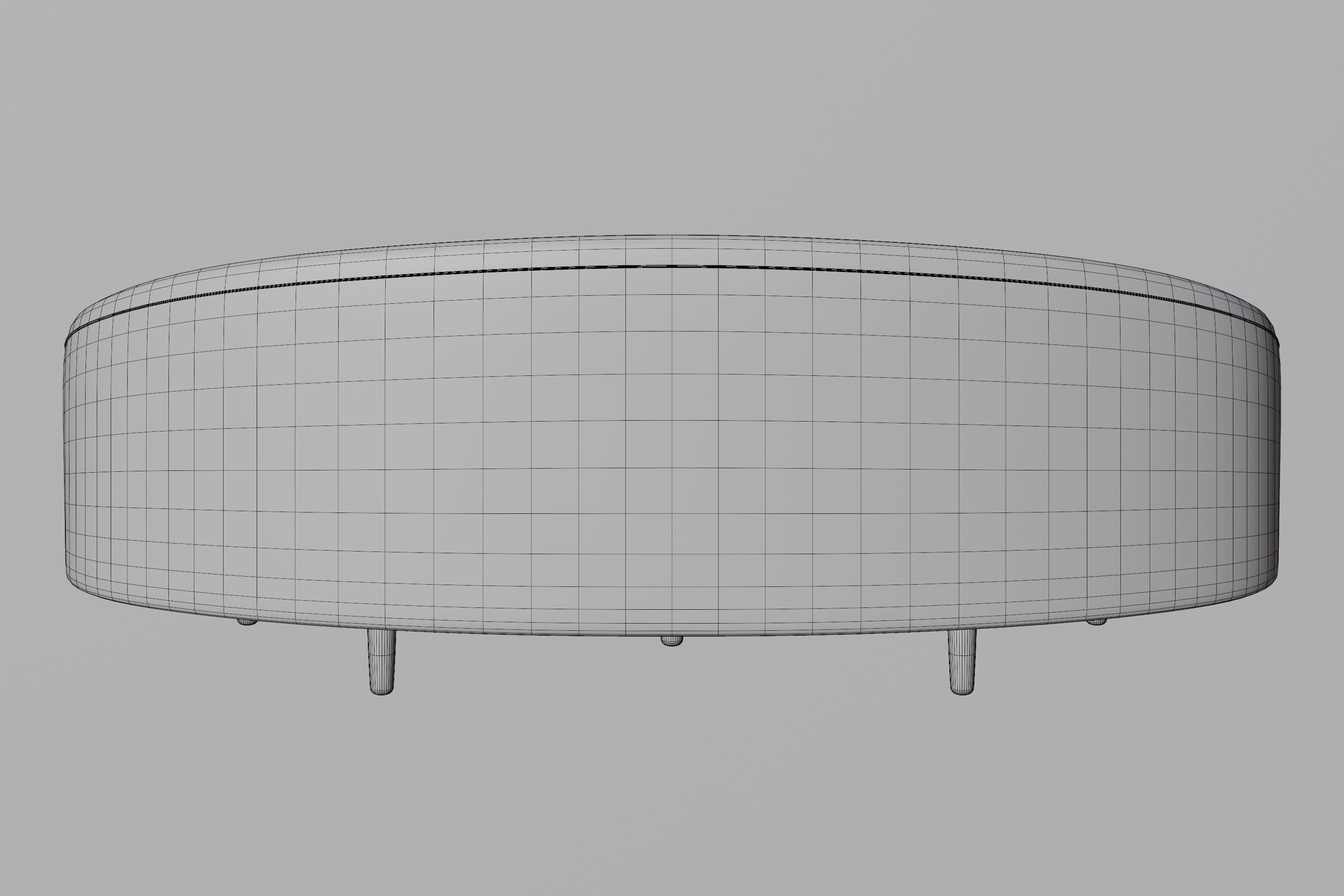 White Sofa Low-poly 3D model_10