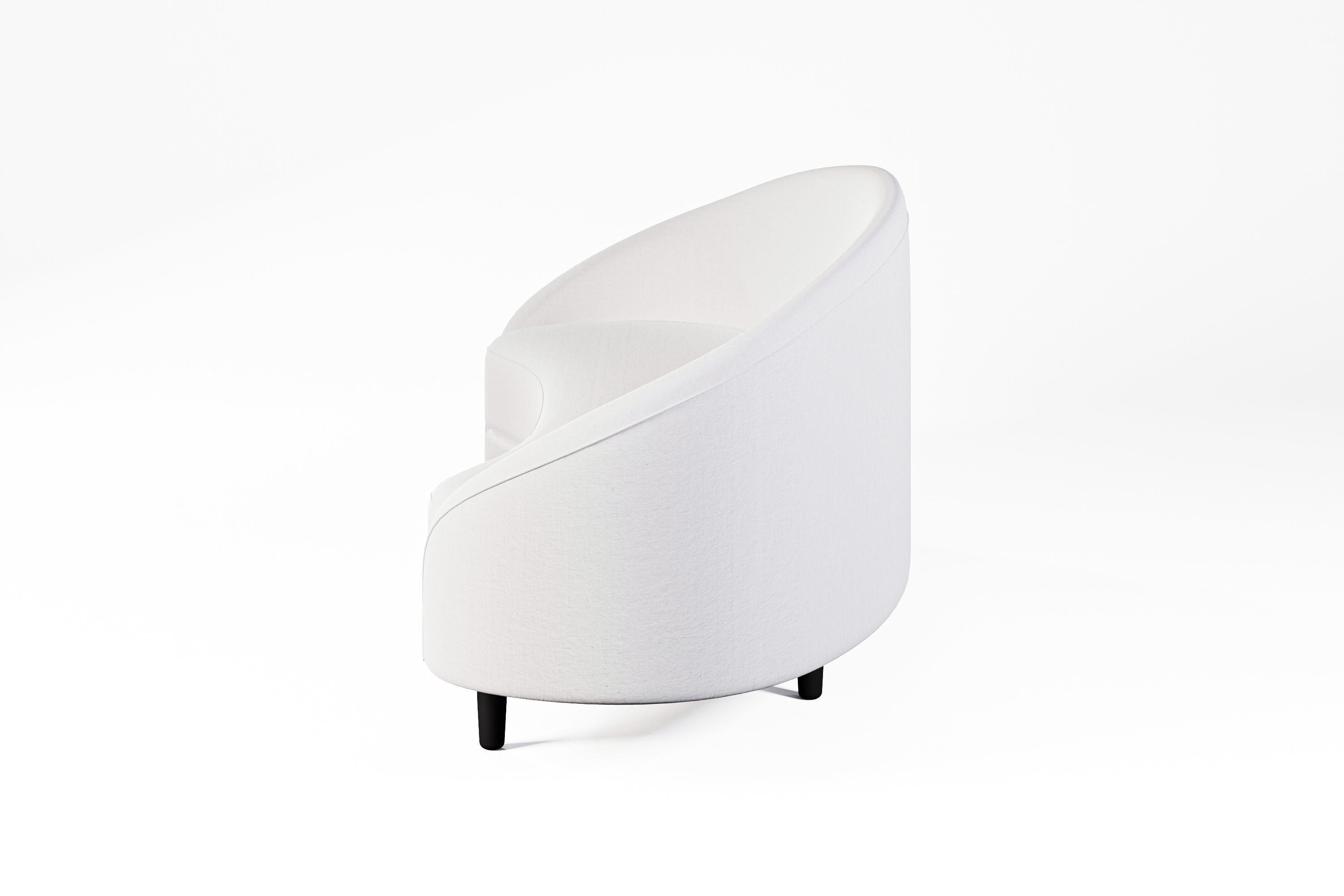 White Sofa Low-poly 3D model_13