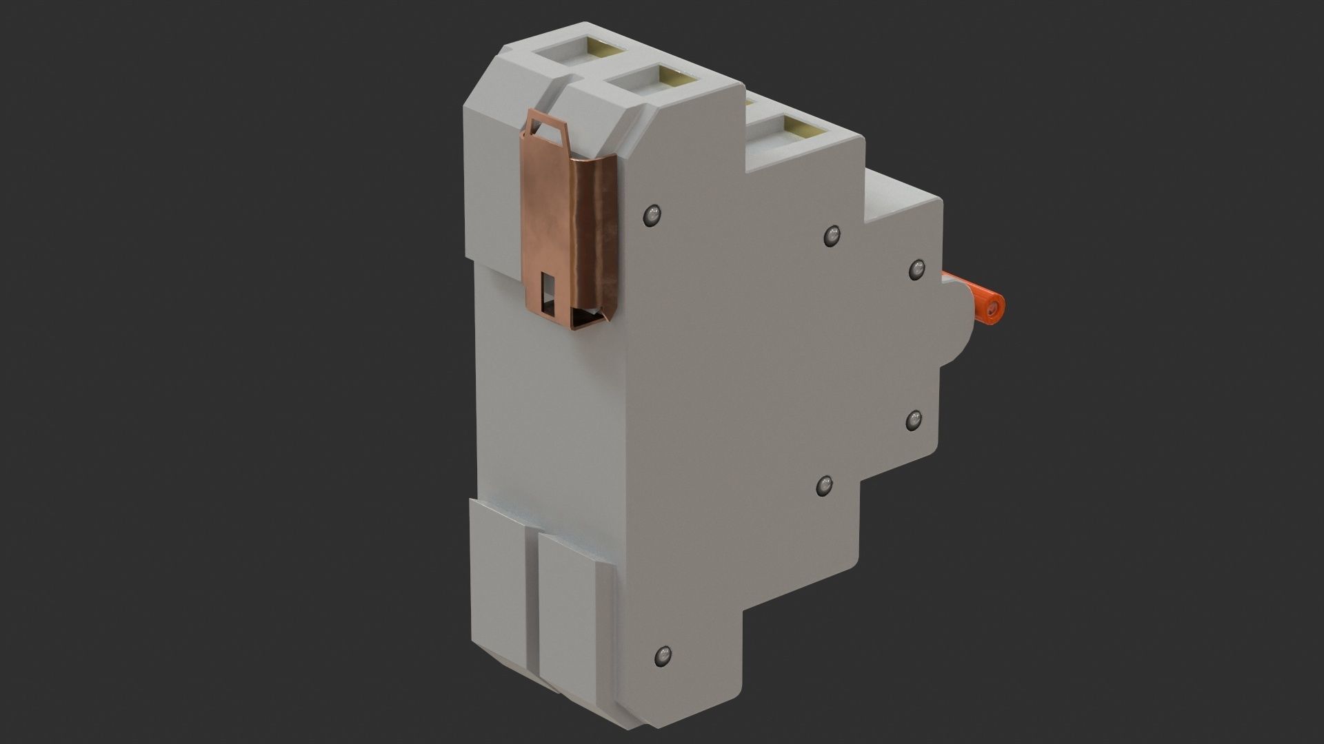 Residual Current Device - Changeover Switch Low-poly 3D model_7