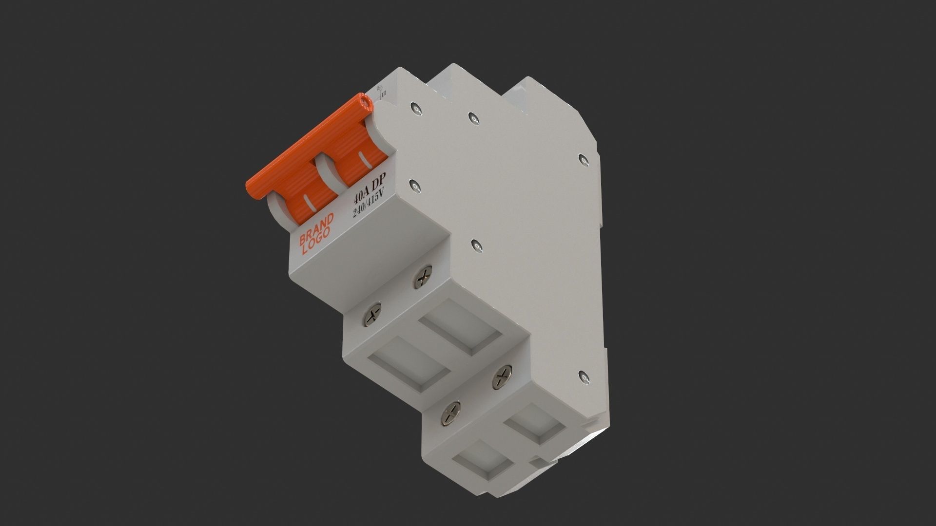 Residual Current Device - Changeover Switch Low-poly 3D model_5