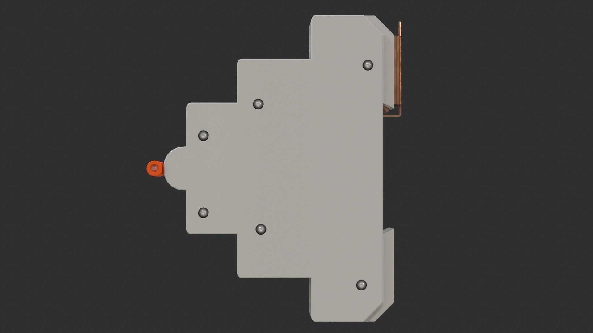 Residual Current Device - Changeover Switch Low-poly 3D model_13