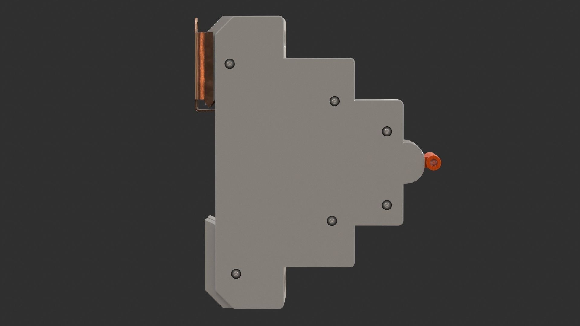 Residual Current Device - Changeover Switch Low-poly 3D model_12
