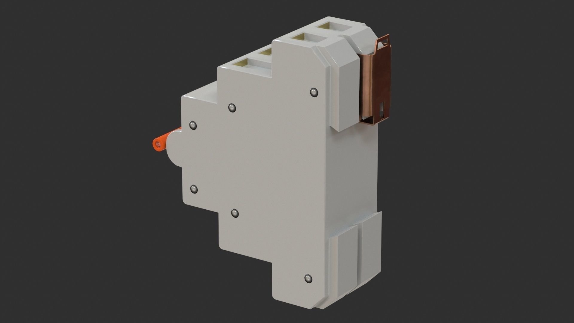 Residual Current Device - Changeover Switch Low-poly 3D model_6