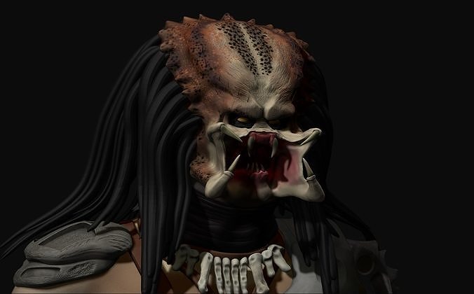 Predator bust Free 3D print model
