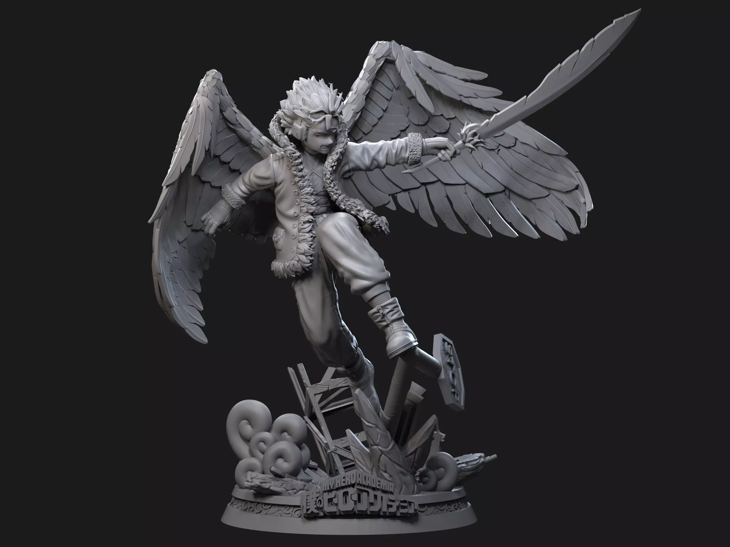 Hawks Statue - BNHA 3D print model_0