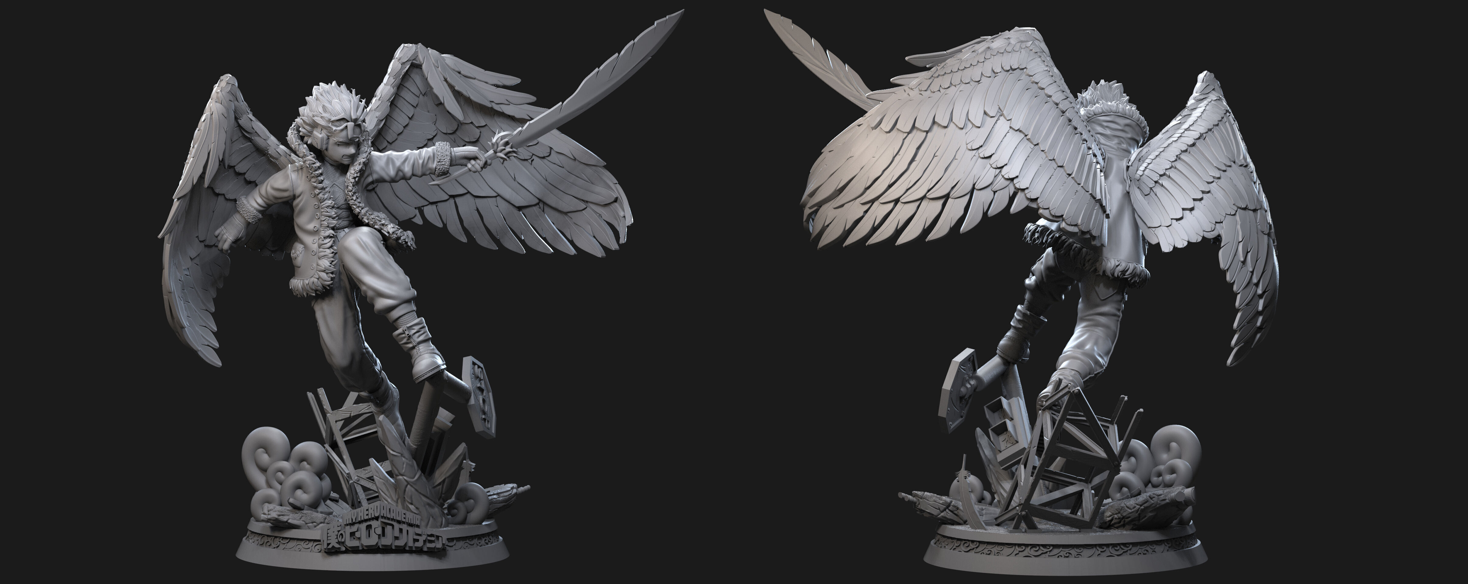 Hawks Statue - BNHA 3D print model_7
