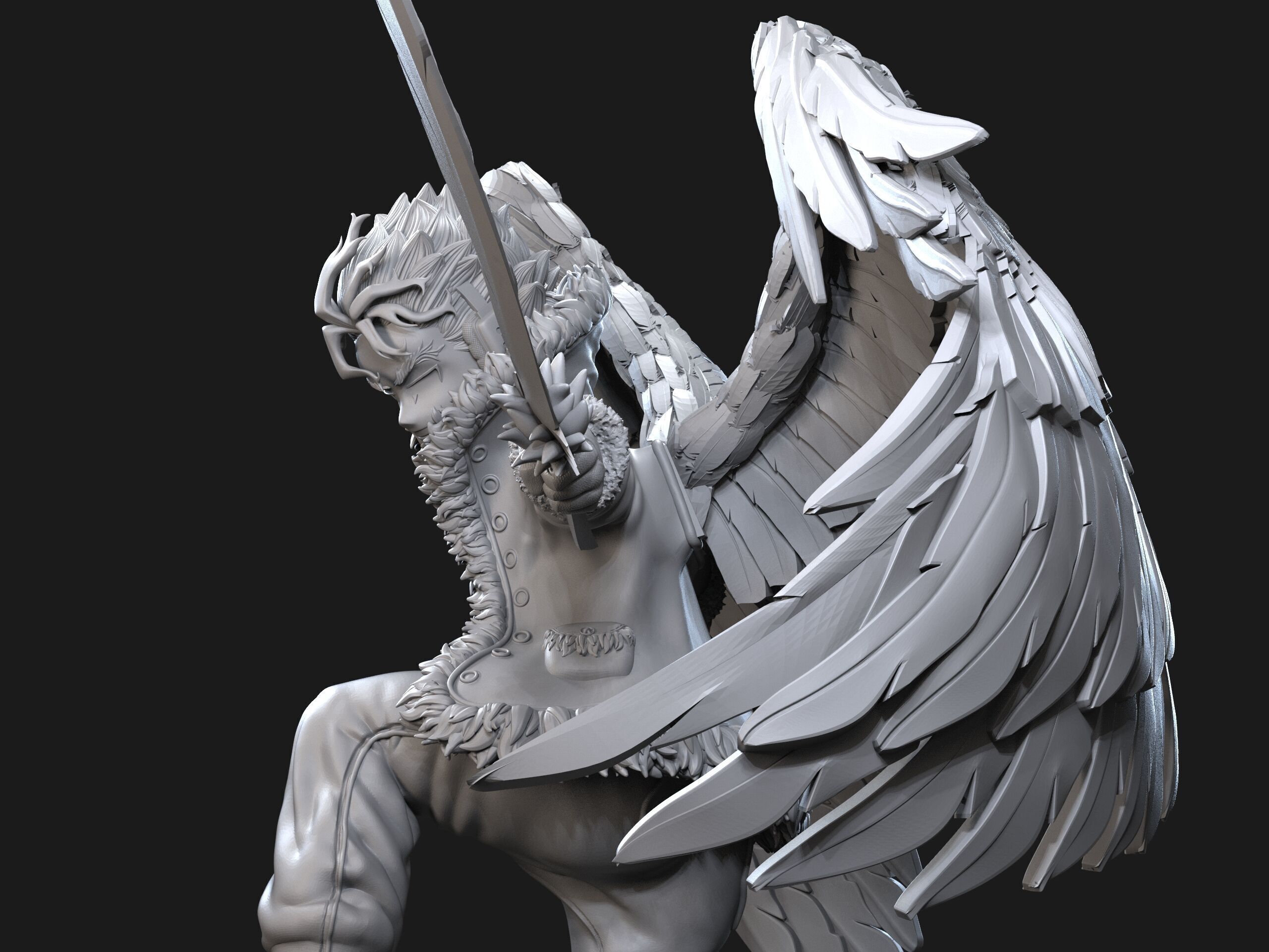 Hawks Statue - BNHA 3D print model_3