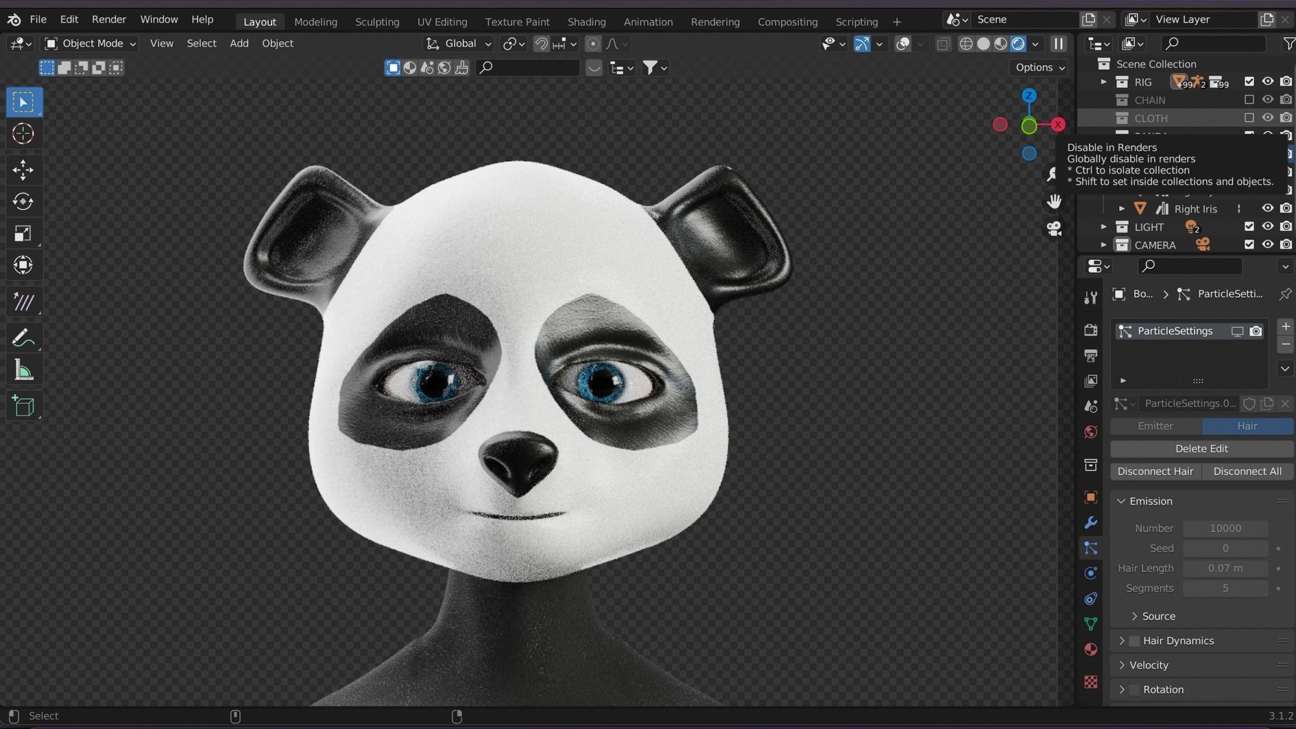 KANYE WEST PANDA 3D NFT MOCKUP 3D model_4
