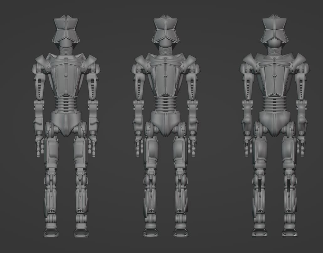 Sci-Fi Red Robot 3D model_5