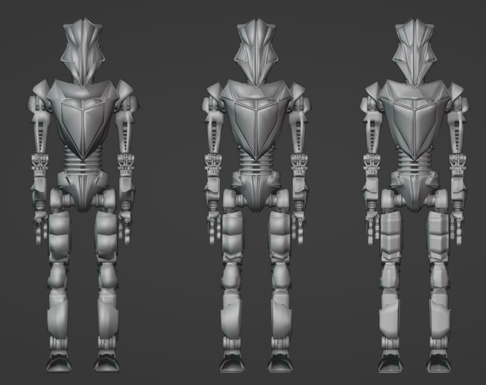 Sci-Fi Red Robot 3D model_4