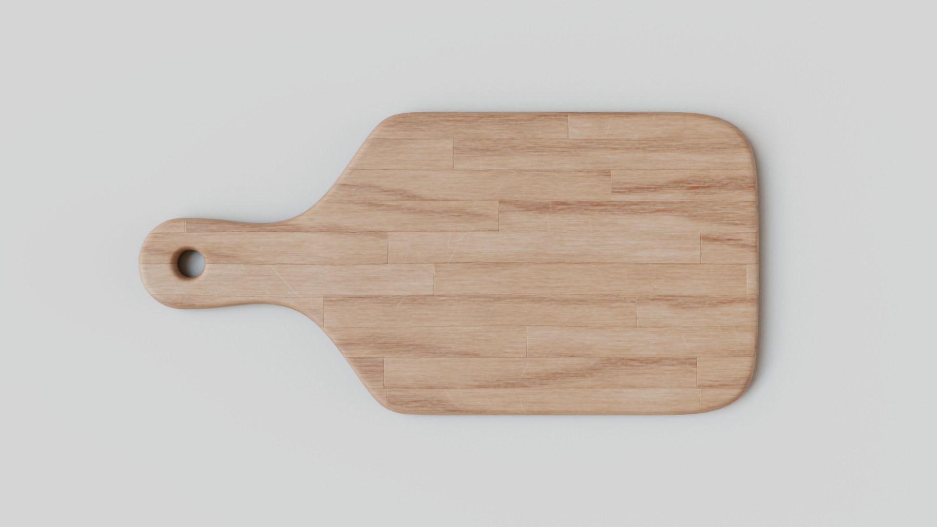 Chopping Board Low-poly 3D model_4