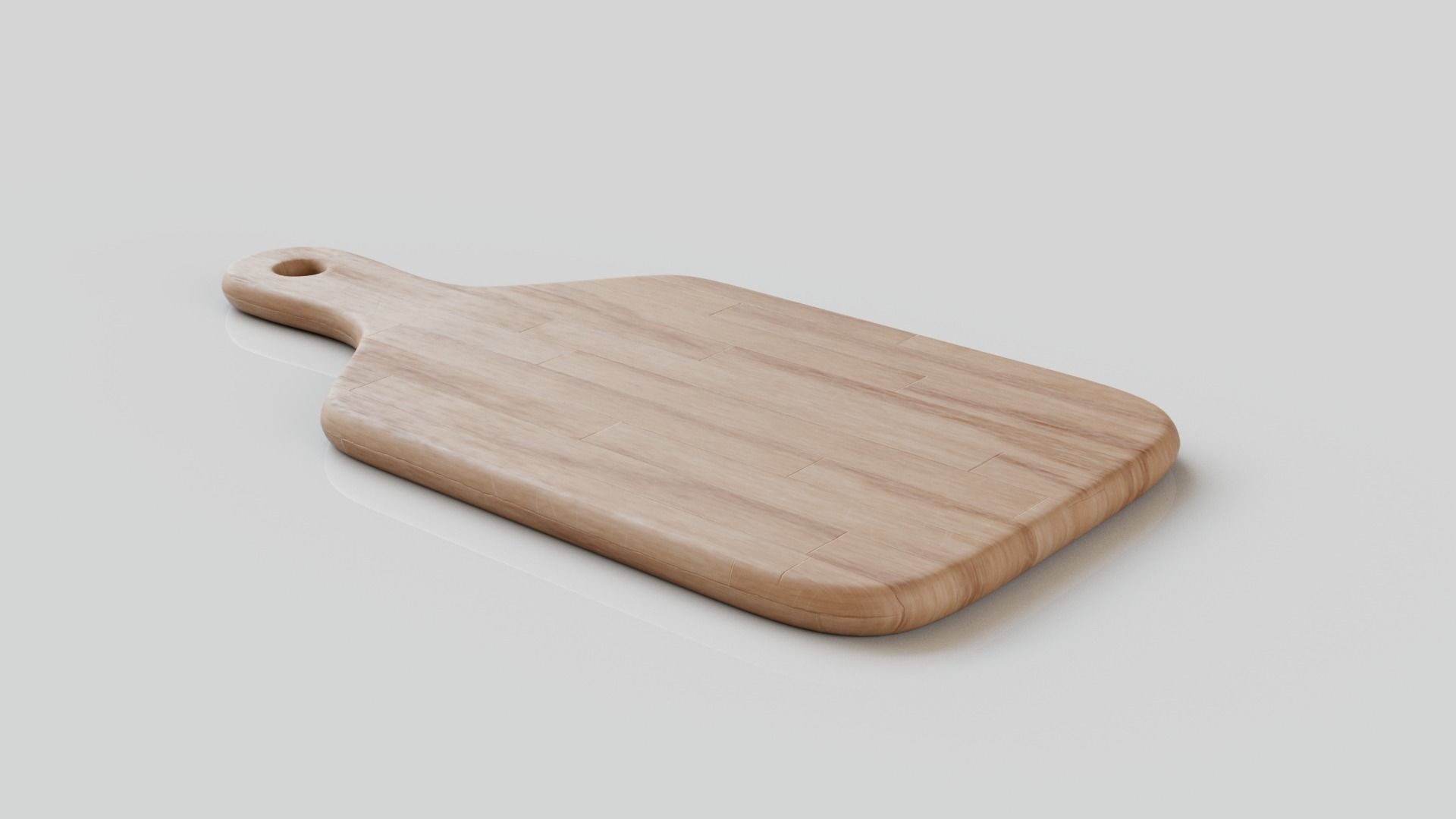 Chopping Board Low-poly 3D model_1