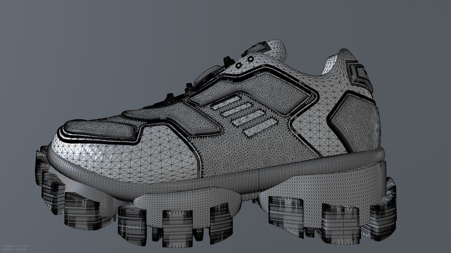 PRADA CLOUDBUST SHOES PBR Low-poly 3D model_4