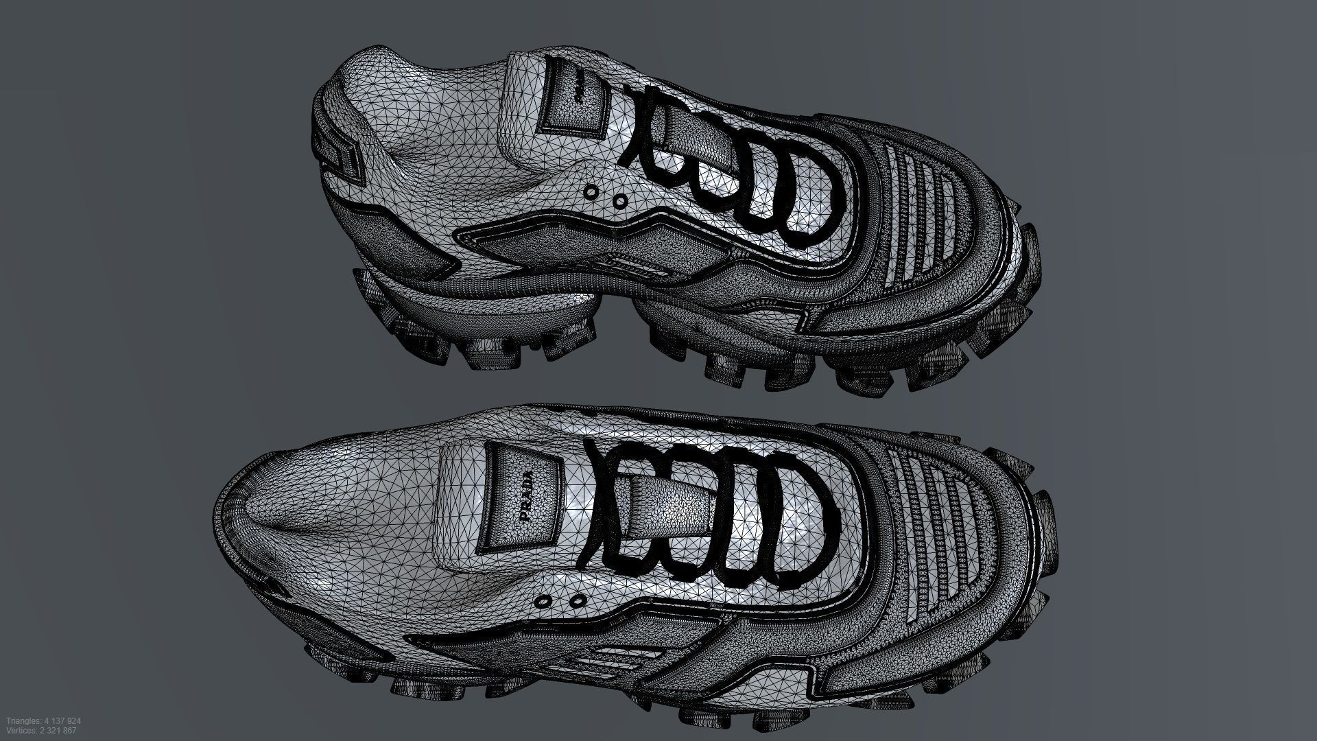 PRADA CLOUDBUST SHOES PBR Low-poly 3D model_8