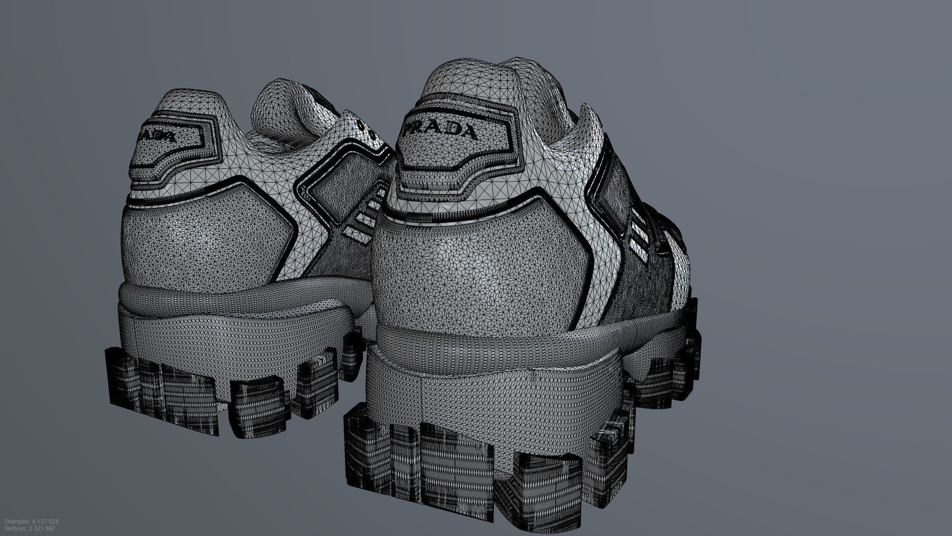 PRADA CLOUDBUST SHOES PBR Low-poly 3D model_6