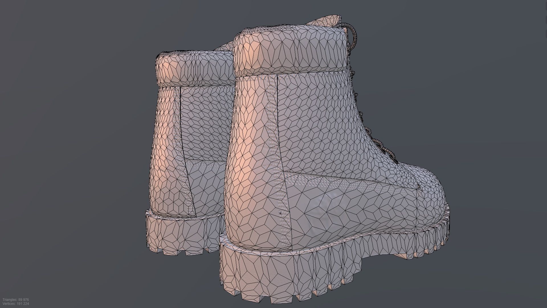 TIMBERLAND SHOES PBR Low-poly 3D model_6