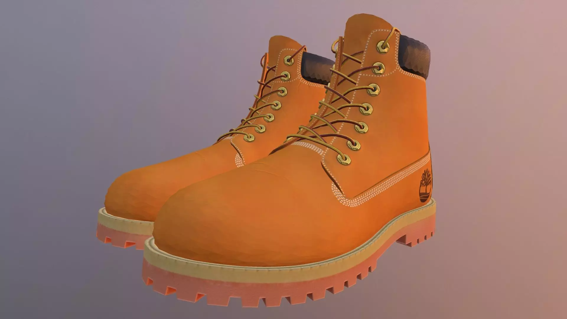 TIMBERLAND SHOES PBR Low-poly 3D model_0